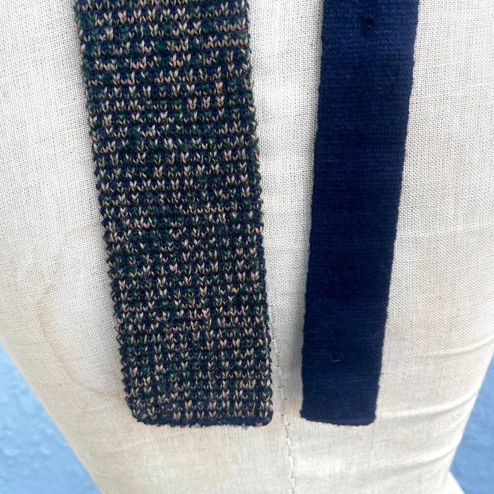 Crochet tie Knit Square Necktie